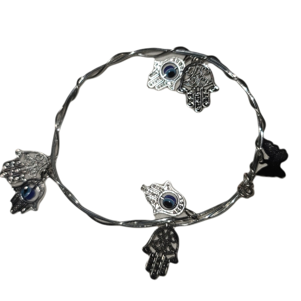 Evil Eye Hamsa Hand Handmade Bracelet